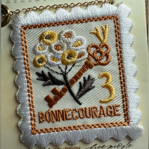 Free People Dainty Gold Postcard Necklace and Patch Set - Picture 3 of 5